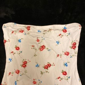 Floral strapless body suit